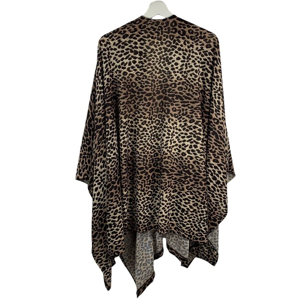 Steve Madden Size OS Wrap Cardigan Sweater Leopard Cheetah Convertible Women’s - Picture 6 of 6
